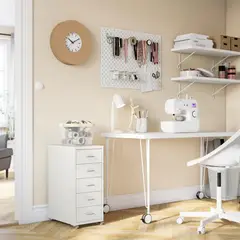 IKEA - HELMER cajonera ruedas 28x65 blanco