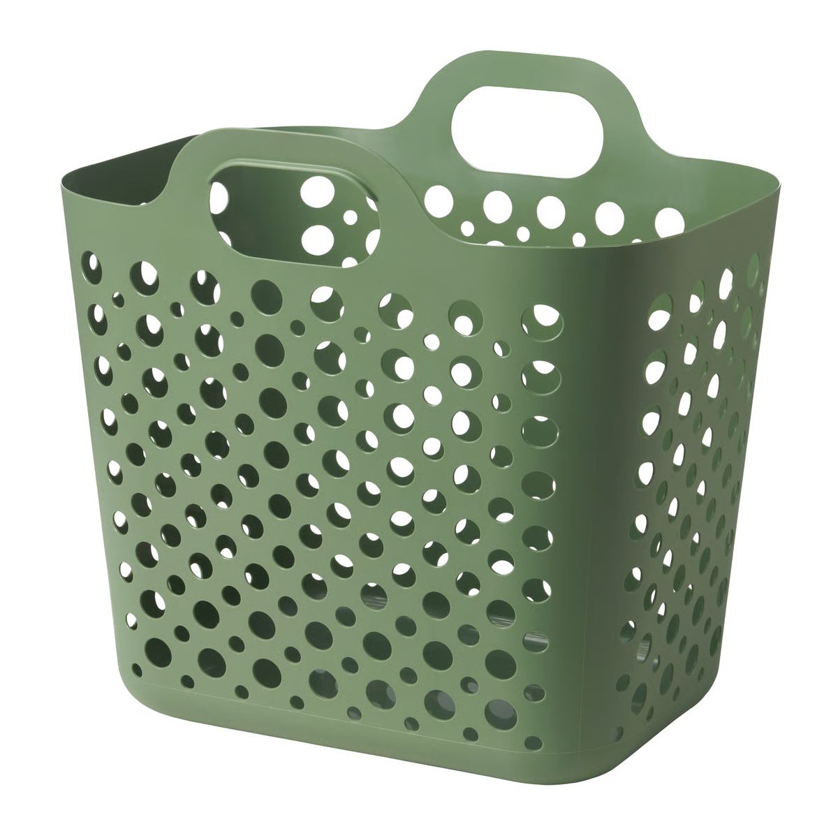 IKEA - Canasto ropa sucia flexible SLIBB, verde, 24 l