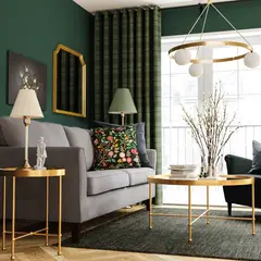 IKEA - TORSJÖ mesa centro 88 efecto dorado/vidrio