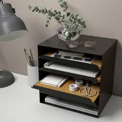 IKEA - Bandeja para documentos HARVMATTA, gris oscuro