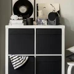 IKEA - Caja DRÖNA, negro, 33x38x33 cm