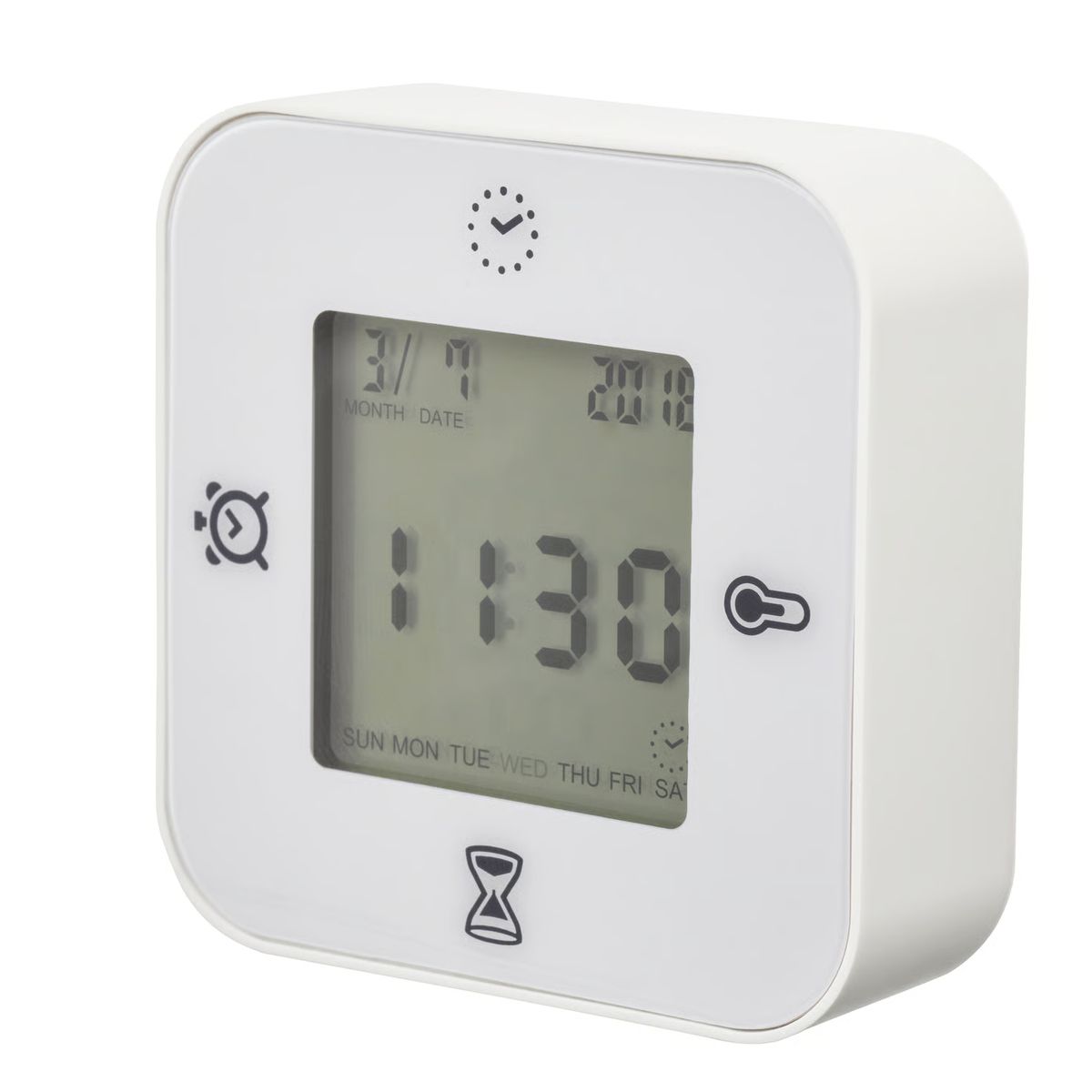 IKEA - KLOCKIS N despertador 7x7 blanco LVM