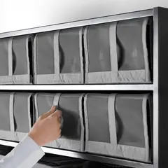 IKEA - SKUBB caja zapatos 22x34x16 Gris oscuro 4un