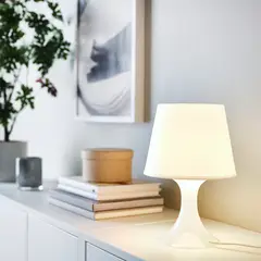 IKEA - Lámpara de mesa LAMPAN, blanco, 29 cm