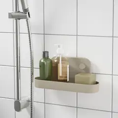 IKEA - Estantería con ventosa ÖBONÄS, taupe, 28 cm