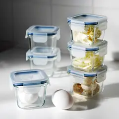 IKEA - 365+ cont aliment 180 ml cuadrado/vidrio 3un