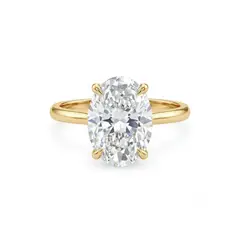 LUXURYJOYAS - Anillo Oro Blanco 18k Bañado Solitario Bodas Eterno cristal