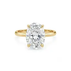 LUXURYJOYAS - Anillo Oro 18k Bañado Solitario Bodas Eterno cristal