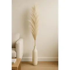 GENERICO - Florero Decorativo Cola de Zorro Amarillo 1,2m