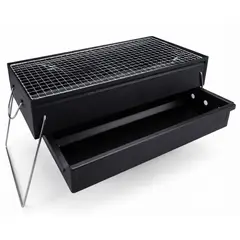 IRM - Parrilla Portatil Plegable a Carbon Tipo Maletin Asado Camping compacta fechas patrias