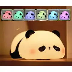 GENERICO - Lámpara Nocturna Sensor Táctil Infantil Panda De Silicona