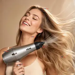 IRM - Secador de cabello Profesional 5000w Potencia y Estilo Plateado con Difusor
