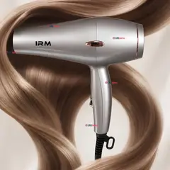 IRM - Secador de cabello Profesional 5000w Potencia y Estilo Plateado con Difusor
