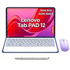 LENOVO - Tablet Pad Plus 12 8G+256G 10200mAh WiFi +Lápiz táctil+Teclado Morado+Mouse
