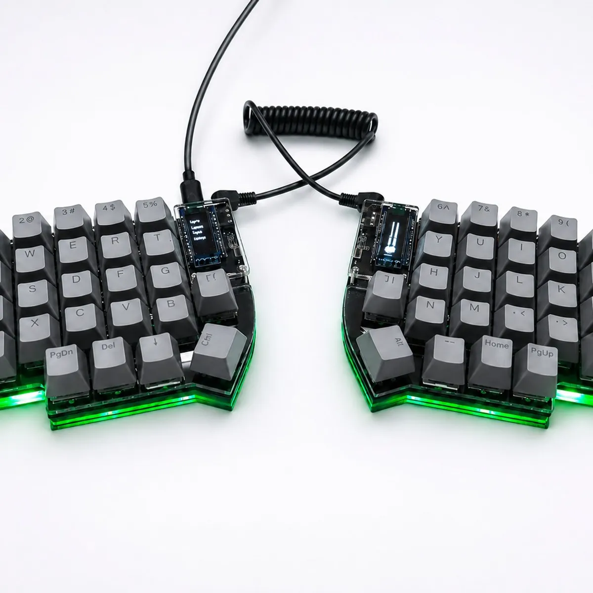 GENERICO - Teclado Mecánico Dividido Lily58 Pro Mx Hotswap Rgb Split Gris Black