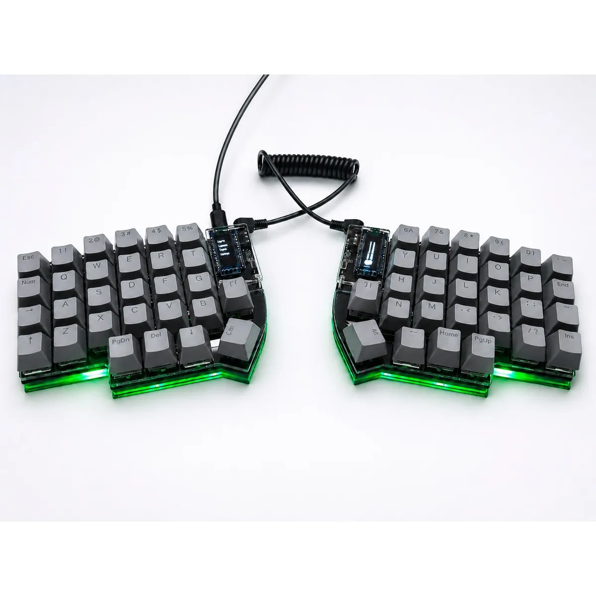 GENERICO - Teclado Mecánico Dividido Lily58 Pro Mx Hotswap Rgb Split Gris Black