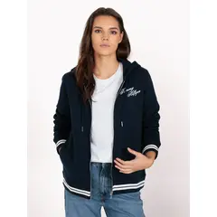 TOMMY HILFIGER - Polerón Hoodie Con Logo Script Azul