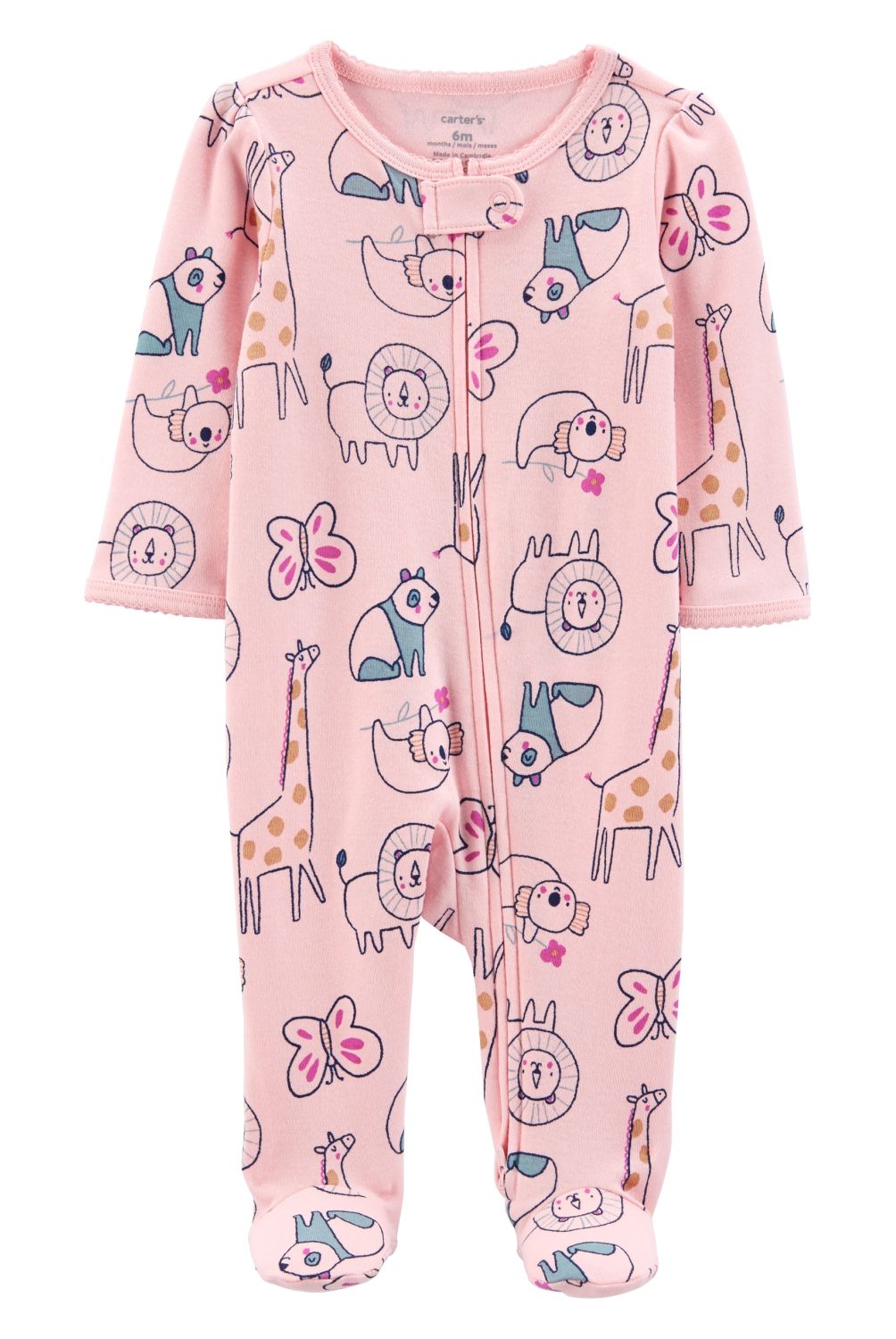 CARTER'S - Pijama Algodón Estampado Animales Bebé Niña Carter´s