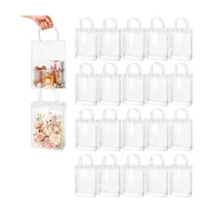 OFERTABKN - 20 Bolsa Regalo Con Asa Transparente Reutilizable Decoración