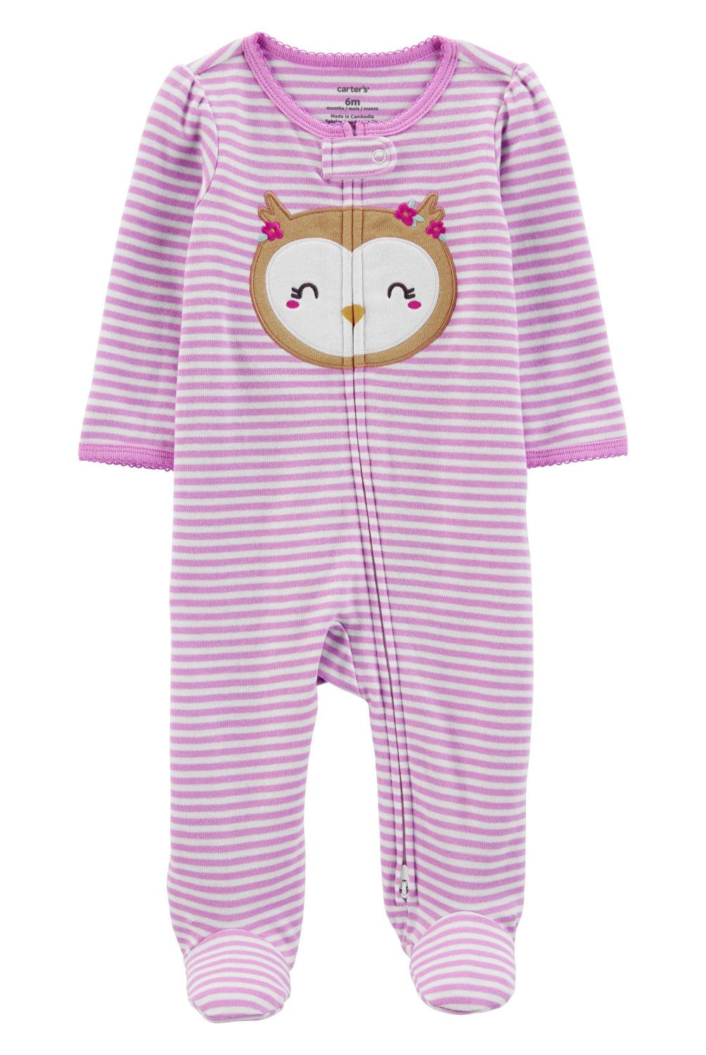 CARTER'S - Pijama Algodón Aplicación Buho Bebé Niña Carter´s
