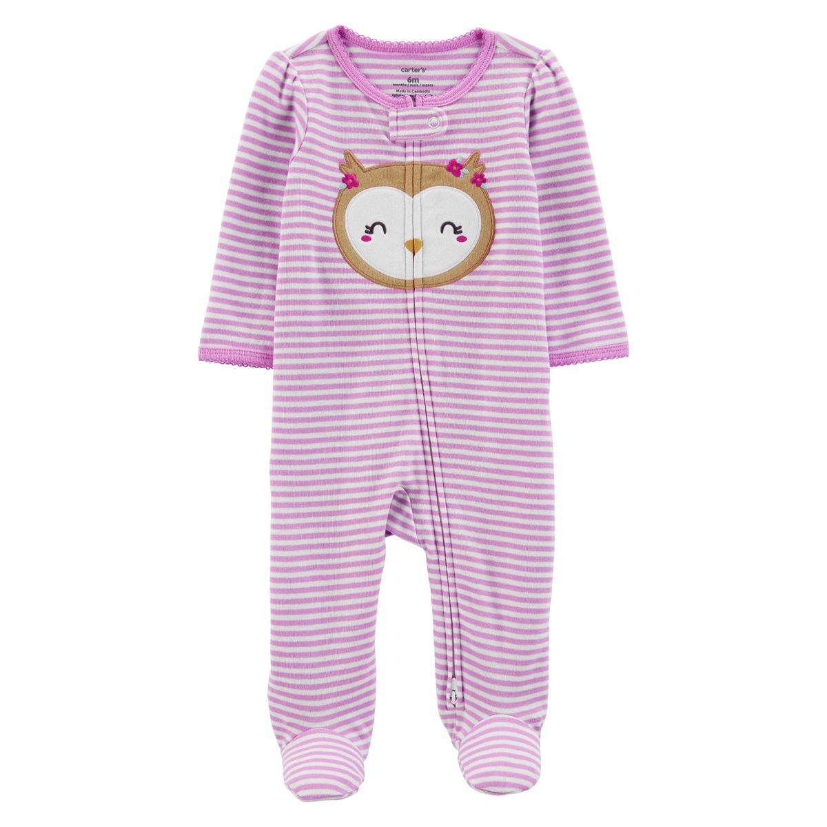 CARTER'S - Pijama Algodón Aplicación Buho Bebé Niña Carter´s