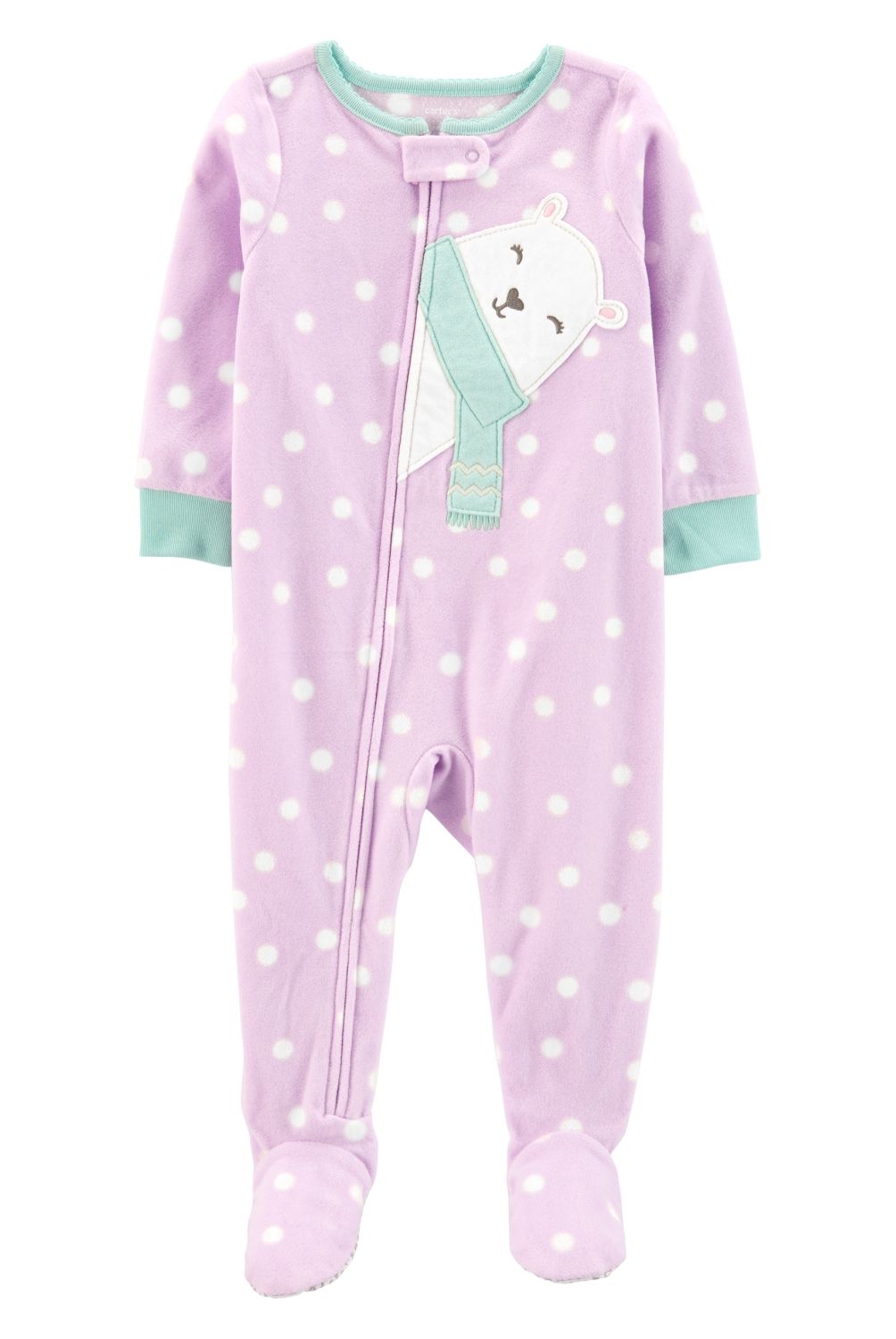 CARTER'S - Pijama Polar Lunares Oso Polar  Niña