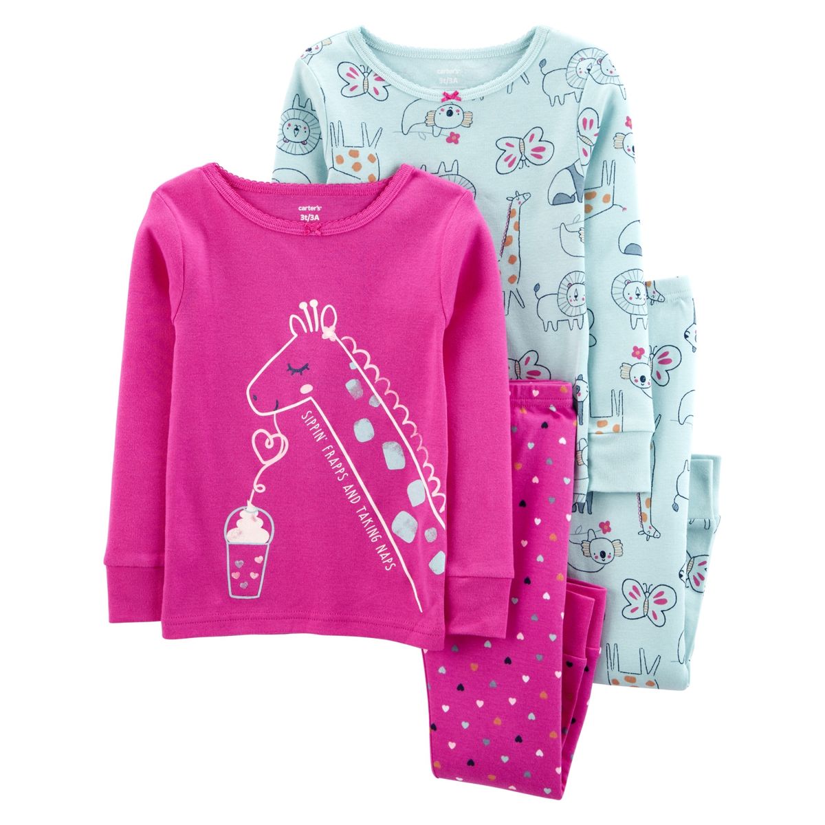CARTER'S - Conjunto 4 Piezas Pijama Algodon   Niña