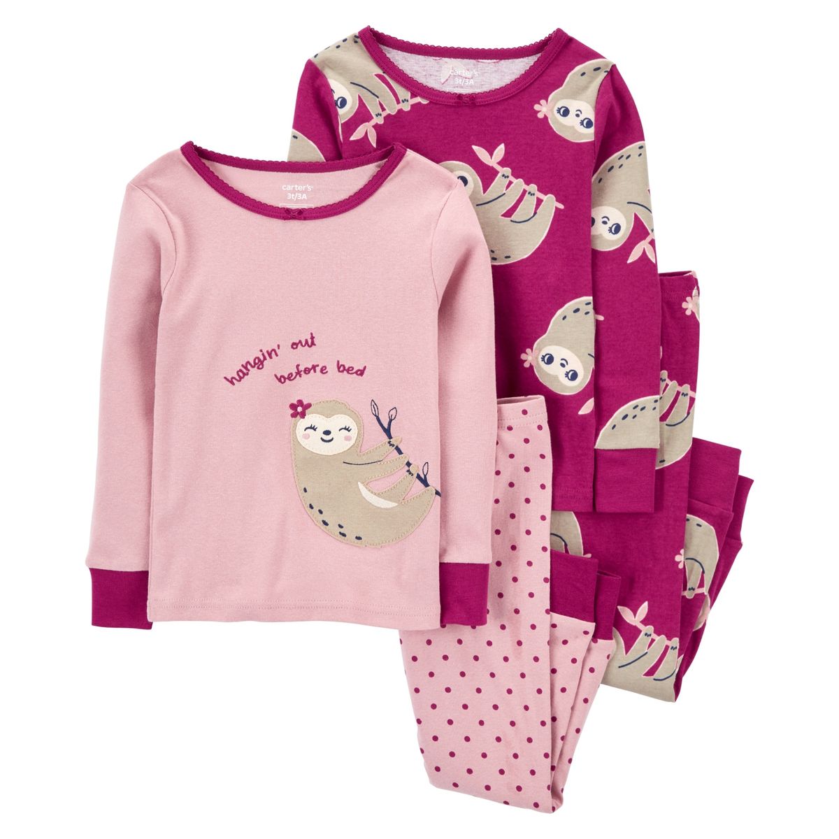 CARTER'S - Conjuntos 4 Piezas Pijama Algodón  Niña