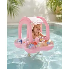 GENERICO - Flotador Bebé Con Techo Parasol y Asiento Piscina
