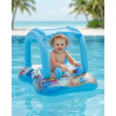 GENERICO - Flotador Bebé Con Techo Parasol y Asiento Piscina