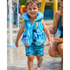GENERICO - Chaleco Inflable Infantil con Doble Broche para Piscina