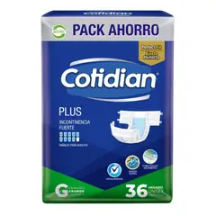 COTIDIAN - Plus Pañal de Adulto Talla G x 36 unidades
