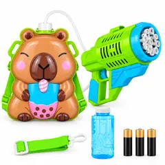 GENERICO - Lanza Burbujas Con Mochila Capibara Juguete Infantil Para Niños