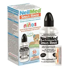 NEILMED - Kit Lavado Nasal Pediátrico Sinurinse 30 Sobres Transparente