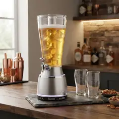 GENERICO - Dispensador De Cerveza Con Parlante Bluetooth Y Luz Led
