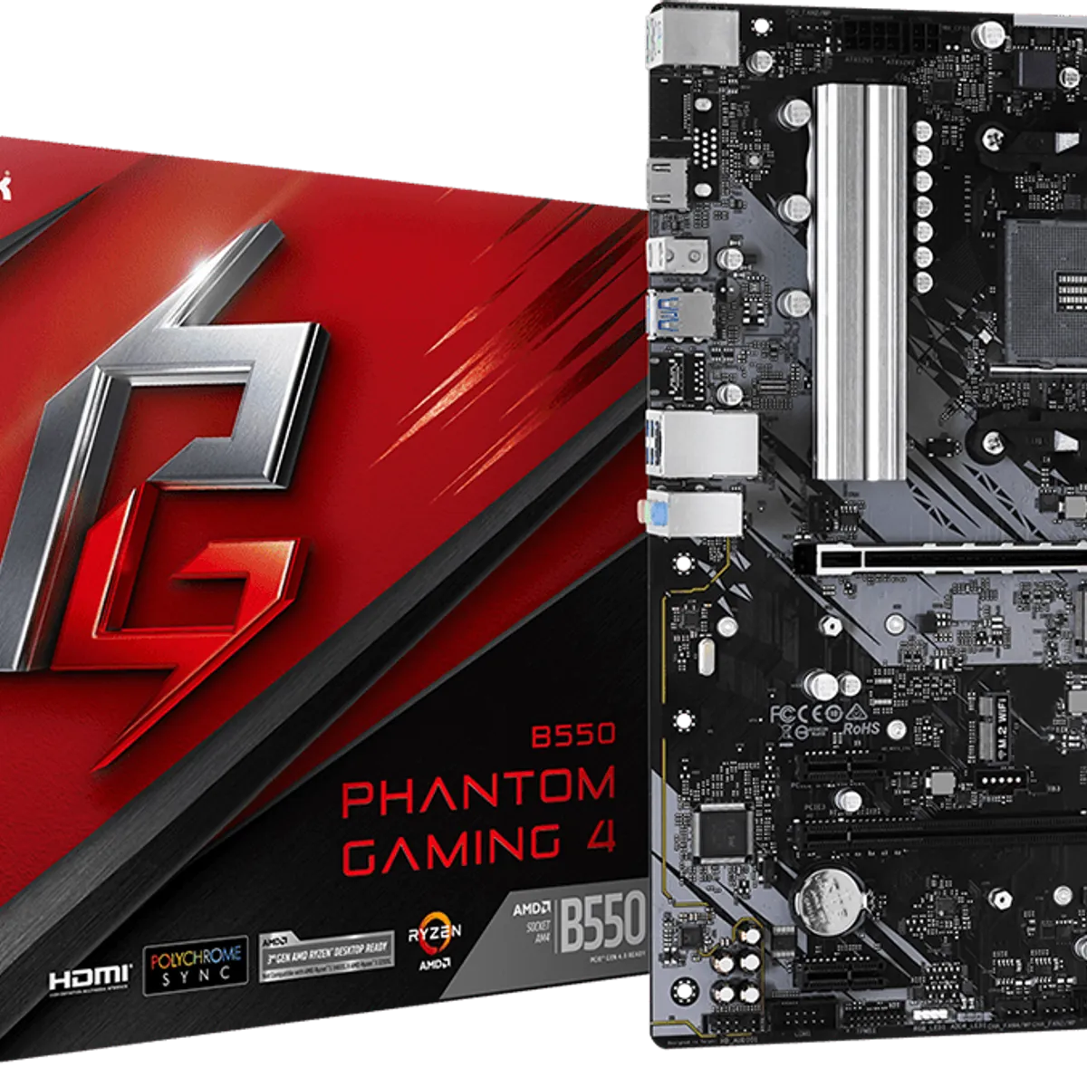 ASROCK - Placa Madre ASRock B550 Phantom Gaming 4 ATX (Reacondicionada)