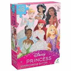 DISNEY - Rompecabezas Princess Con Glitter 48 Piezas