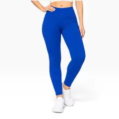 AAYO MODA - Calza Mujer Lycra Azul Tiro Alto Deportiva Elasticada