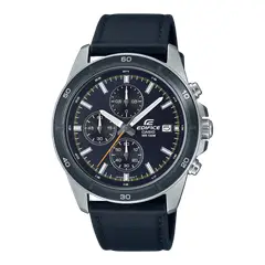 EDIFICE - Reloj EFR-526L-2C EFR526L2C Hombre Análogo Cuero Deportivo