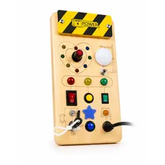 GENERICO - Tablero Didáctico Montessori De Madera Luces E Interruptores