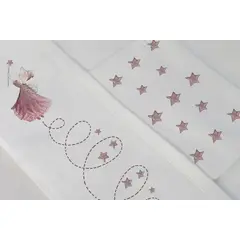 MARGARITA SCHEEL BY CASA ALVARINHO - Juego Sábanas Estampado Hada Rosa Moisés