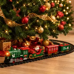 GENERICO - Tren Navideño Decorativo Con Luces Y Sonido Set 29 Piezas