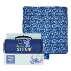 BAMBINO - Manta Picnic Paseo Bebé Disney Stitch Impermeable Stitch Azul