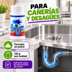 MOVI - Pack de Polvo Destapador Cañeria y Desague 110 Grs