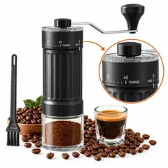 ESTILODOMUS - Molinillo de Café Manual con 40 Niveles de Molienda Muelas Cónicas de Cerámica