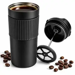 ESTILODOMUS - Vaso Térmico con Prensa Francesa Integrada 450 ml