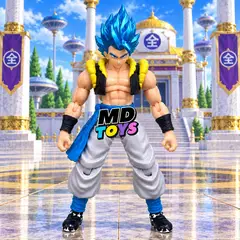 BANDAI - Gogeta Super Saiyan God - Figura Dragon Ball 13cm Articulado