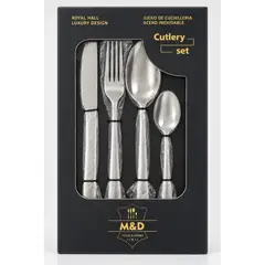 ESTILODOMUS - Set de Cuchillería 24 Piezas de Acero Inoxidable Servicio para 6 Personas