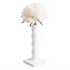GENERICO - Jarrón Porta Rosa 20 cm Blanco para el Hogar