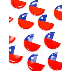 GENERICO - Set 30 Prendedores Bandera de Chile 3.8cm para Celebraciones